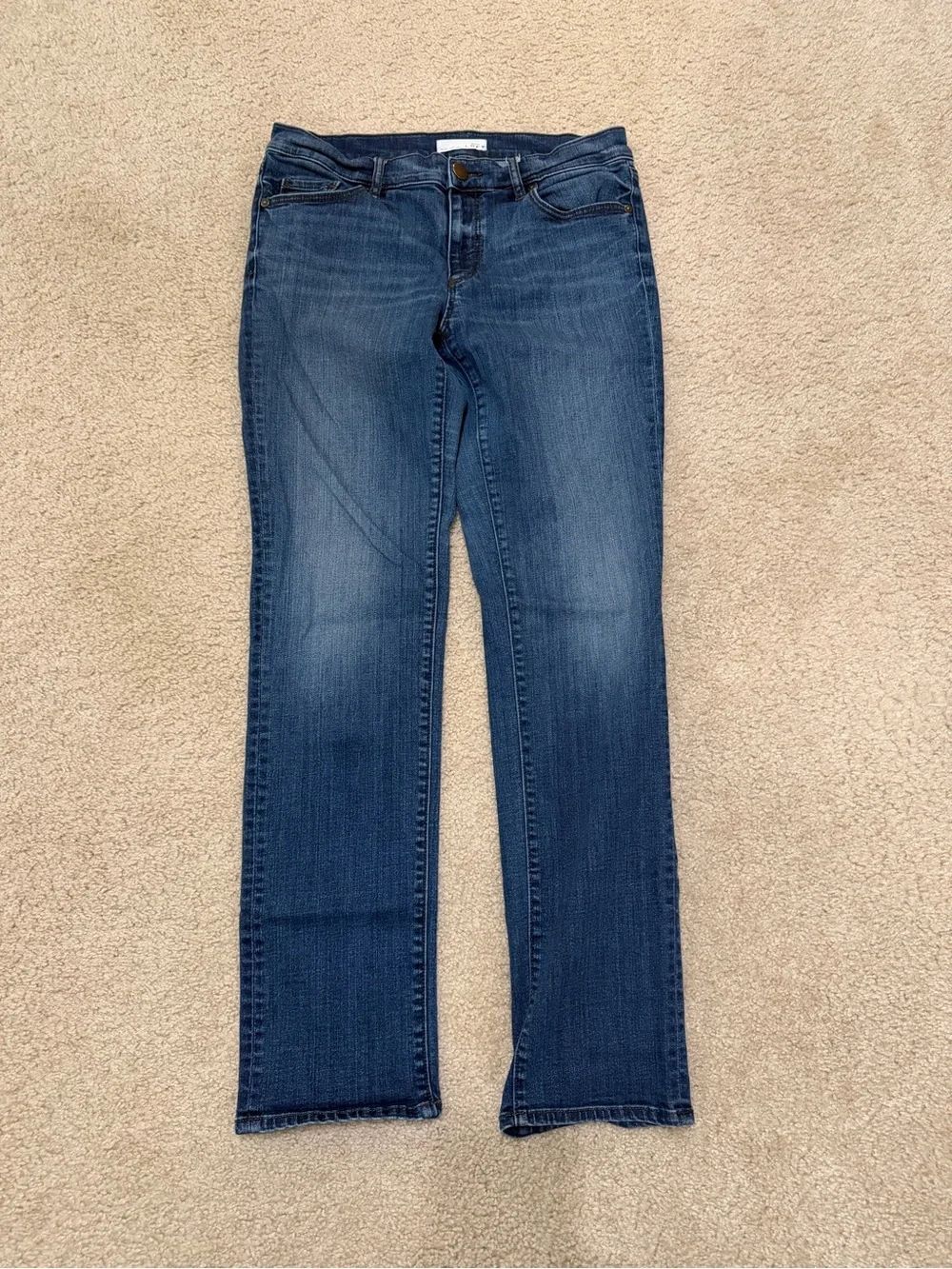 LOFT Modern Straight Stretch Jeans Size 28/6 Medium Wash